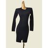 Black Long Sleeves Base Knitting Dress Winter Inner Wear Heattech Bodycon Dress Fashion Wind Silm