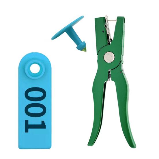 Бирки для ушей овец 001-100 Номерные бирки Бирки для сельскохозяйственных животных Аппликатор для ушных бирок для коров коз овец свиней сельскохозяйственных животных