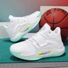 Mens High-Top Basketball Shoes With Cushioning Sole Non-Slip Rubber Outsole Breathable Mesh Upper Indoor Court Sports