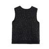 Spring 2025 Women's European-American Style Ruyi Collar Sleeveless Knit Vest