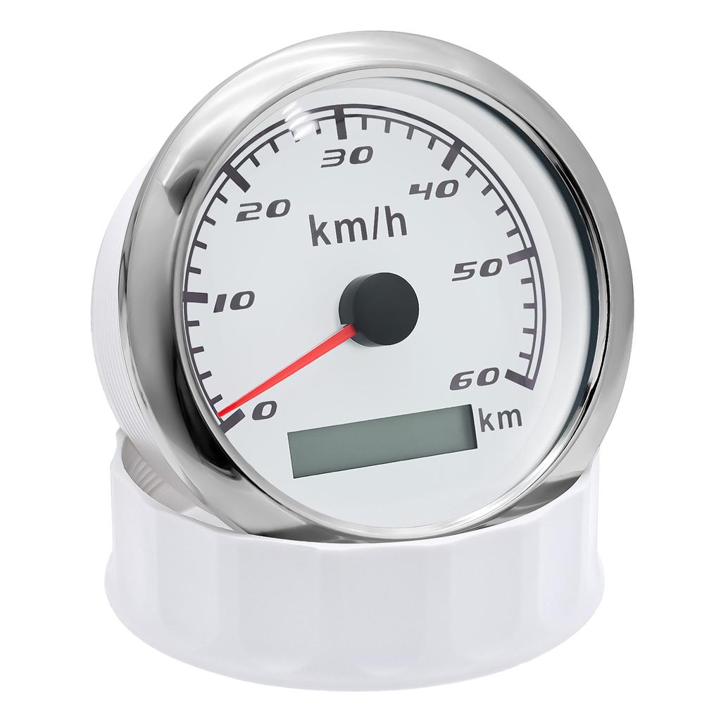 Универсальный 85 мм GPS-спидометр, цифровой датчик 30, 60, 120, 200 км/ч, одометр для морской лодки, автомобиля, квадроцикла с GPS-антенной, красный