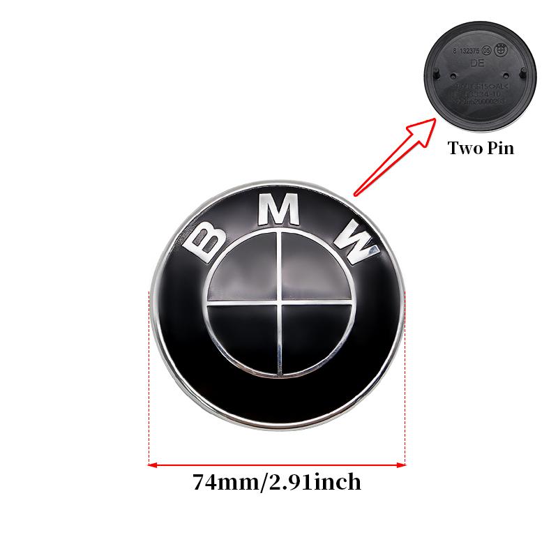 MLKQ6 All Black 82mm 74mm Car Front Rear Logo 68mm Wheel Hub Center Cover Steering Wheel Center Stickers For BMW E90 E87 F20 E46 F30