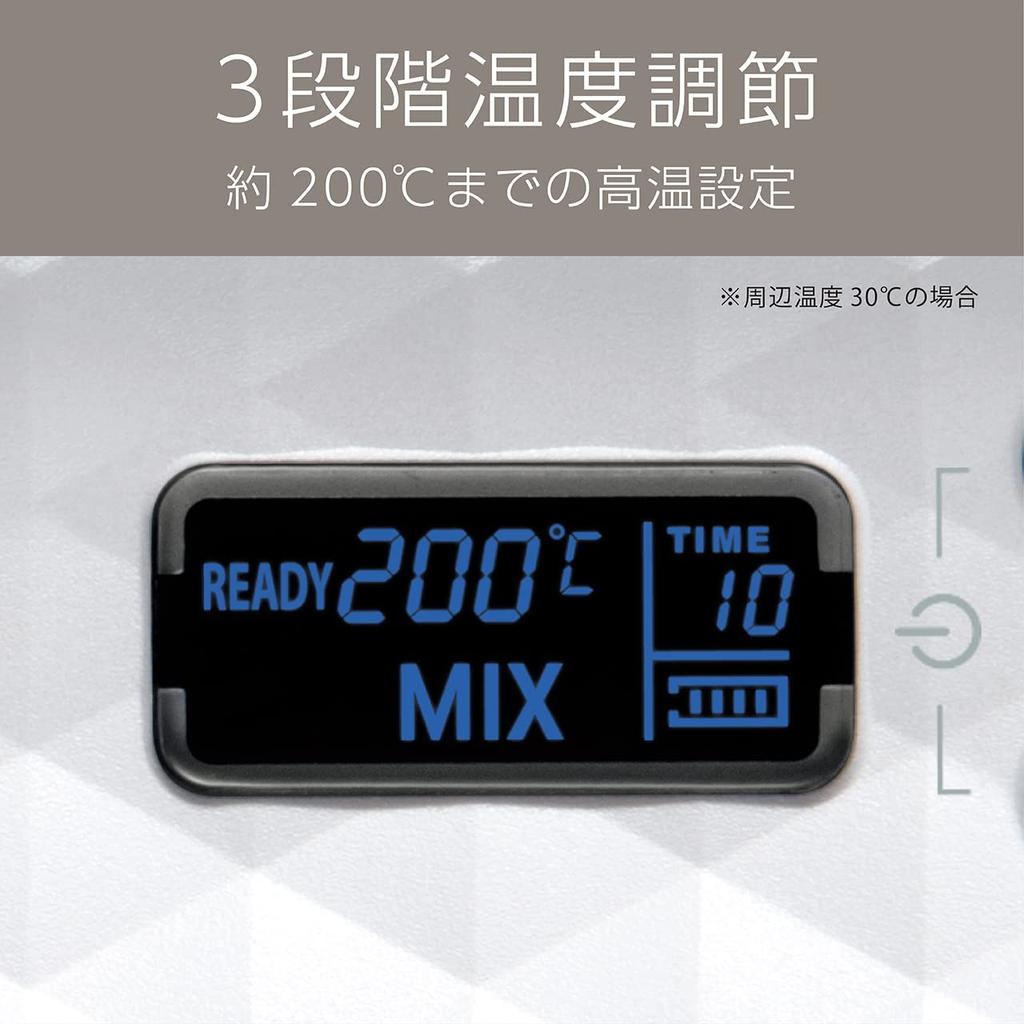 Vidal Sassoon Hair Iron Cordless Auto Curl Iron Rechargeable 3 Level Temperature Adjustment 4 Level Finish Adjustment White VSA-1990/WJ