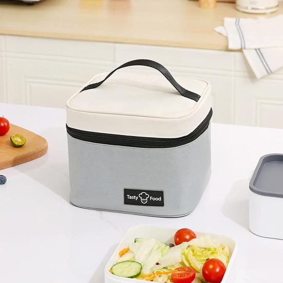 Large Capacity Insulated Bag Portable Handle Zipper Waterproof Aluminum Foil Outdoor Picnic Bento Lunch Fruit Grocery Food Thermal Cooler Tote Bag