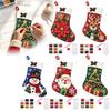 5D Christmas Stocking Diamond Art Kit Snowflake Pattern Diamond Art Stocking  Holly Decor