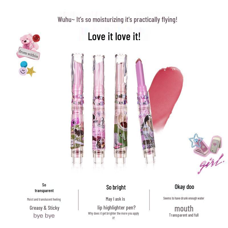 FLORTTE/Flower Knows Странно Красивый Лиа Твердый Водянистый Блеск для Губ