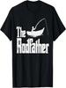 The Rodfather Fun Fishing День Отца Кино Каламбур Папа Папа Мужская Футболка