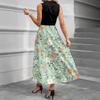 Women Summer Dresses Bohemian Women's Casual And Fashionable V-neck Sleeveless Printing Mid Length Dress
