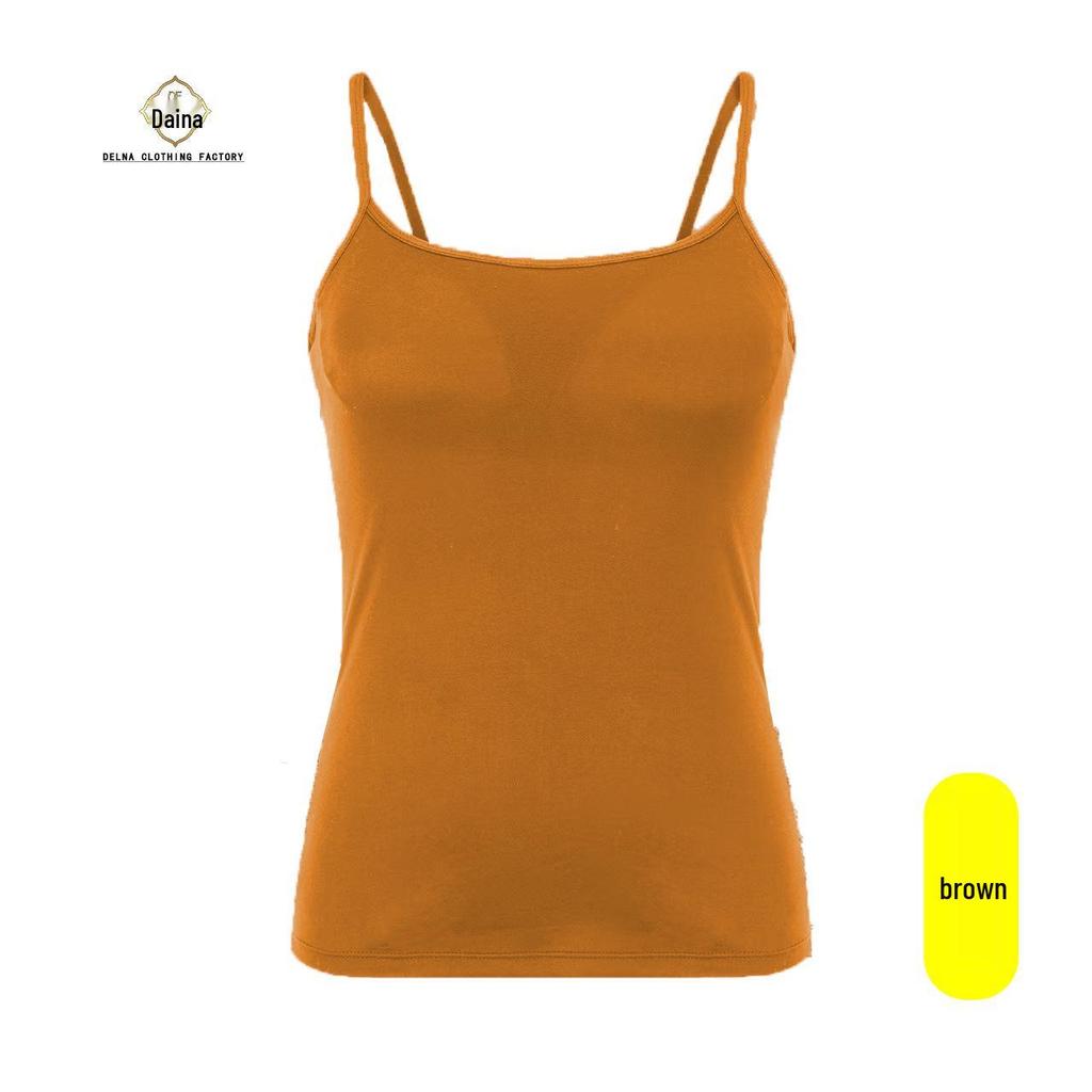 Модальная майка с встроенной нагрудной подушечкой и стильным дизайном спины