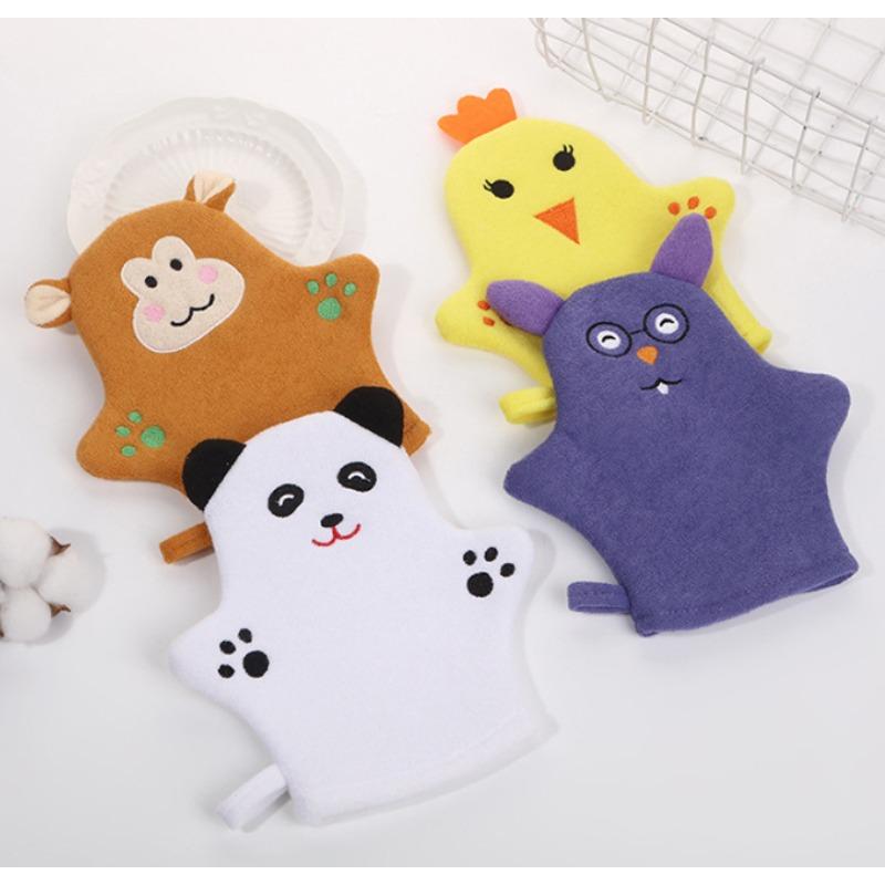Мягкие детские банные полотенца, щетки, детские мультяшные животные, банные перчатки, полотенце для детской ванны, чистое, мытье, массаж, душ