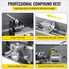 Mini Metal Lathe 750W Variable Speed Metal Lathe 50 to 3000Rpm Milling Precision Lathe 220 x 600mm for Metal Metal Lathe for Counter Face Turning