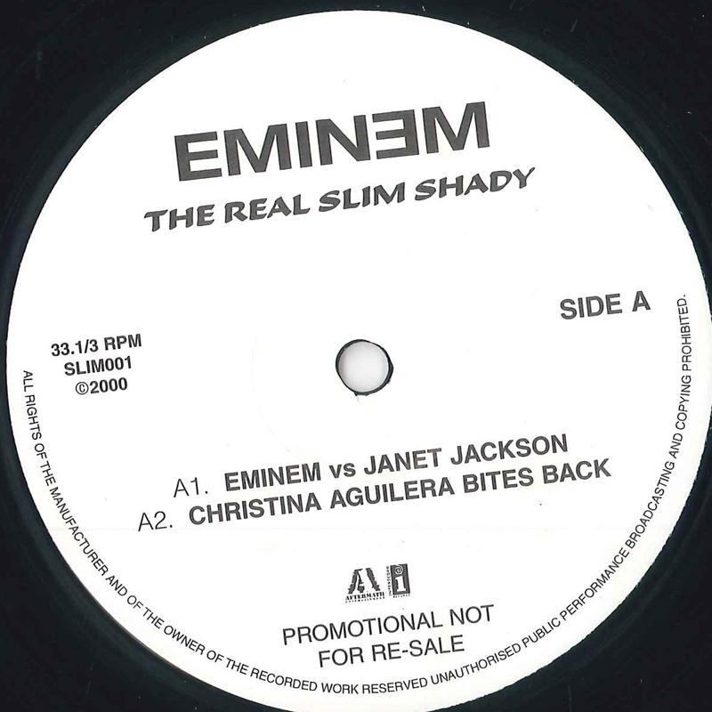 12-дюймовая пластинка EMINEM - Real Slim SHADY SLIM001 НЕ НА ЛЕЙБЛЕ 2000 США Рэп и хип-хоп/R&B Б/У