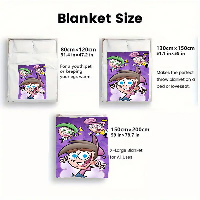 Exaggerated Cartoon Character 2D Flat Pattern Flannel Blanket High quality All Seasons Warmth and Comfort Perfect for Christmas Gifts.
