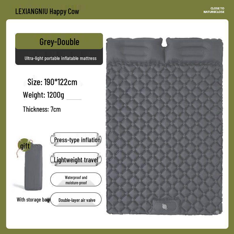 New Model Automatic Outdoor Camping Air Mattress with Built-in Foot Pump – Moisture-Proof and Portable