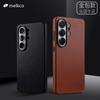 Глянцевый кожаный чехол Melkco с воском для Samsung Galaxy S26 Ultra 5G S25 Ultra, с металлической рамкой для объектива, с поддержкой беспроводной магнитной зарядки