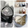 Solid Color PU Hobo Bag Korean Style PU Dumpling Bag Elegant French Style Handbag  Autumn