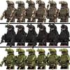 Современные военные SWAT Ghost Commando, фигурки солдат спецназа, полицейское оружие, строительный блок, игрушка, кирпич, рождественский подарок на День благодарения для детей