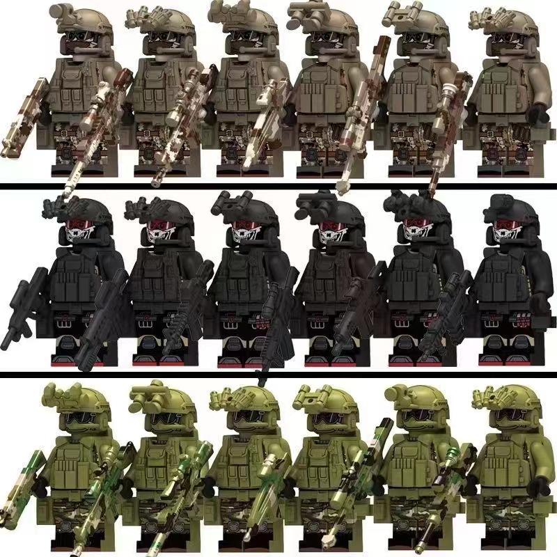 Современные военные SWAT Ghost Commando, фигурки солдат спецназа, полицейское оружие, строительный блок, игрушка, кирпич, рождественский подарок на День благодарения для детей