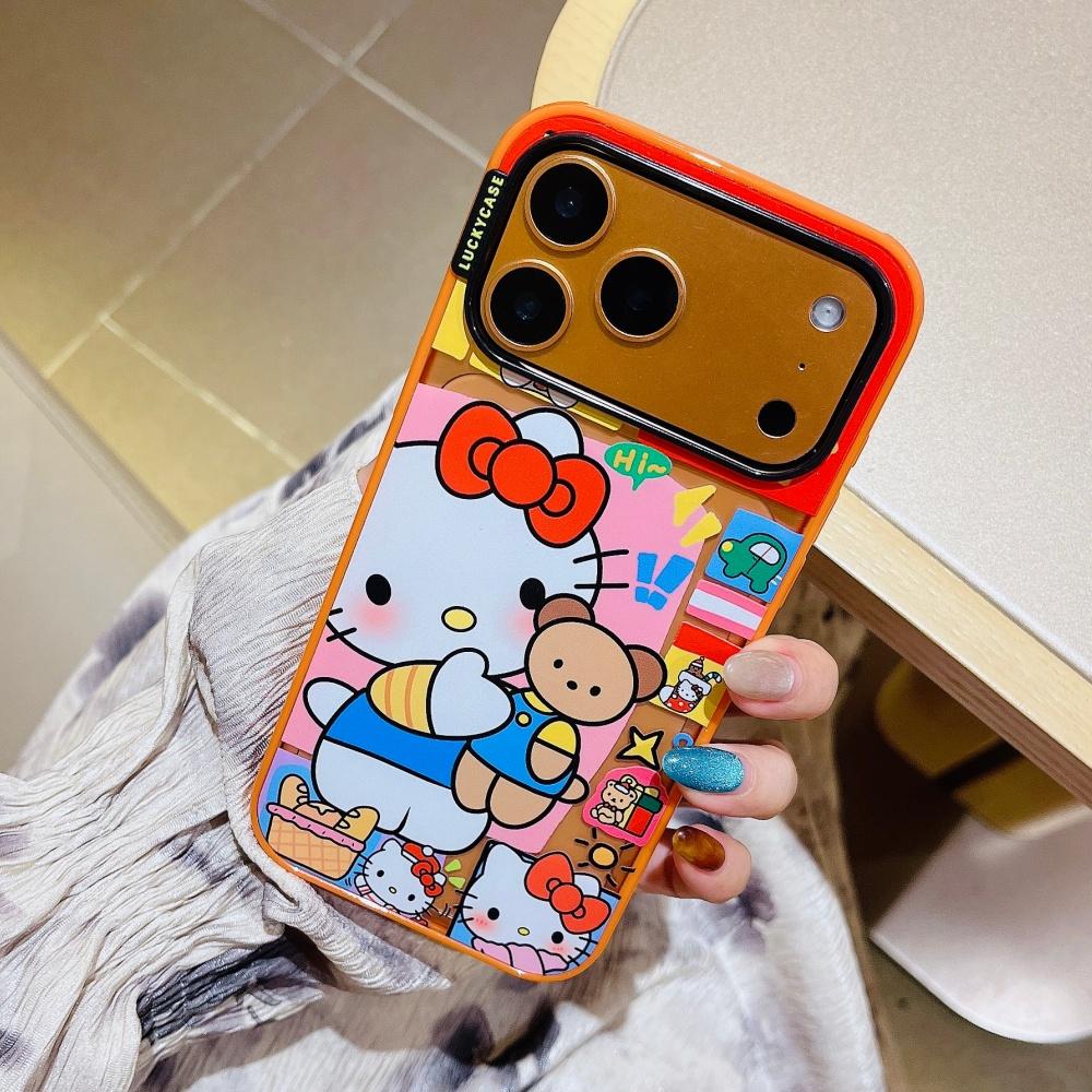 4 типа осенних и зимних чехлов для телефона KT Cat, подходящие для iPhone 17 16 15 14 Pro Max, милый мультяшный противоударный чехол