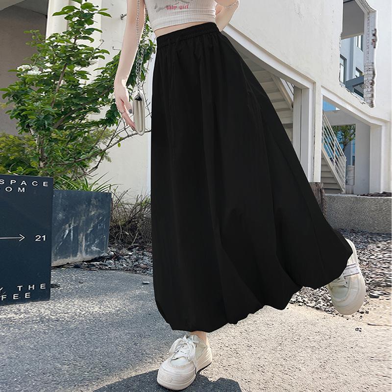 GMXIA Милая весенне-летняя пышная юбка-бутон с высокой талией, тонкий дизайн, юбка Sense of Work, облегающая до колена, универсальная юбка-фонарик А-силуэта