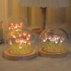 Artificial Tulip Flower Night Light INS Girl Heart Living Room Desktop Decoration DIY Bedside Lamp Christmas Birthday Gifts