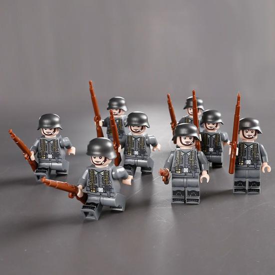 10 шт. фигурка солдата с 10 стрелком оружие аксессуары блок мелкие частицы строительная игрушка солдат модель настольный песок
