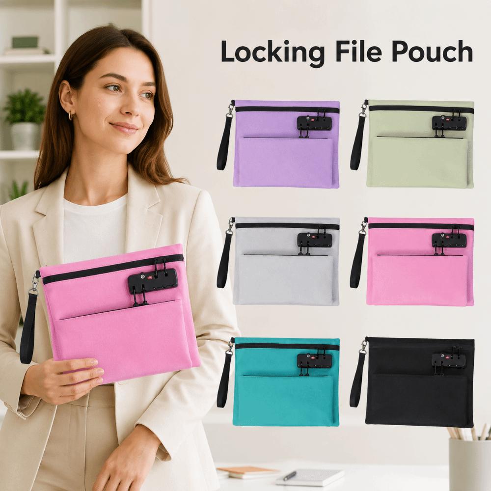 Password Lock Document Storage Bag Oxford Cloth Safety Cash Case Locking File Pouch Travel Use