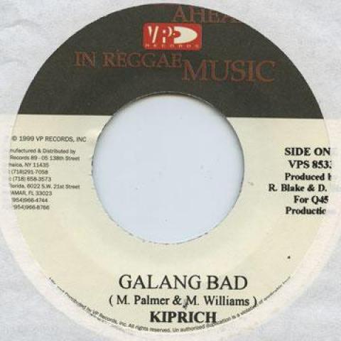 7-дюймовая пластинка KIPRICH / HAWKEYE - Galang Bad / Just Like We VPS8533 VP 1999 US Регги, Ска и Даб