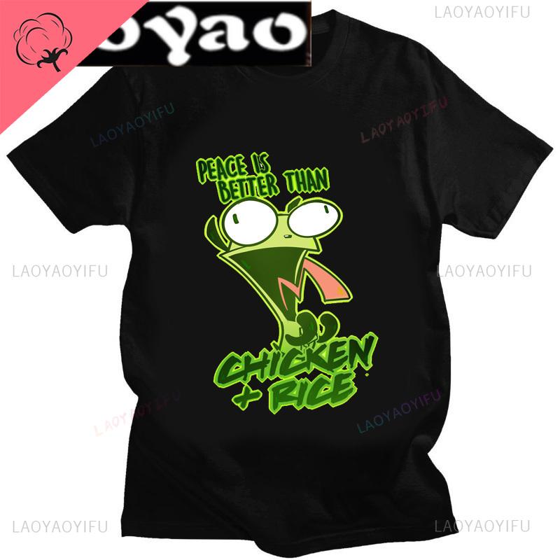 Аниме Invader Zim Invader Gir Graphic Tshirt Zim Image Cartoon T Shirt Unisex Unisex Cotton Tee Shirt Fashion Shirt Streetwear Tops Unisex