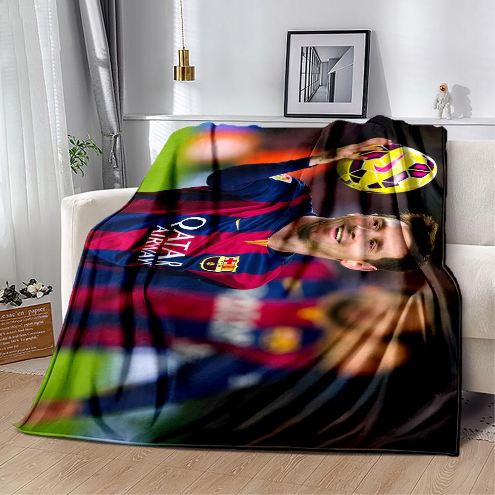 Messi Scores Crucial Goal Blanket Warmthful Decor Great for Sofa Couch Office Four Seasons Universal Modern Gifts For Family Or Friends