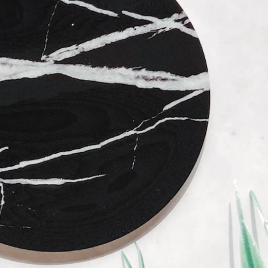 Anti-Scratch Smooth Surface Universal Marble Pattern Hexagon Marble Tea Cup Pad Tea Pad