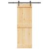 VidaXL Sliding Door and Hardware Kit 70x210 Cm Solid Pine 3332688