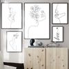 Abstract Woman Face Hands Line Wall Art Canvas Painting Nordic Minimalist Posters And Prints Wall Pictures For Living Room Decor No Frame