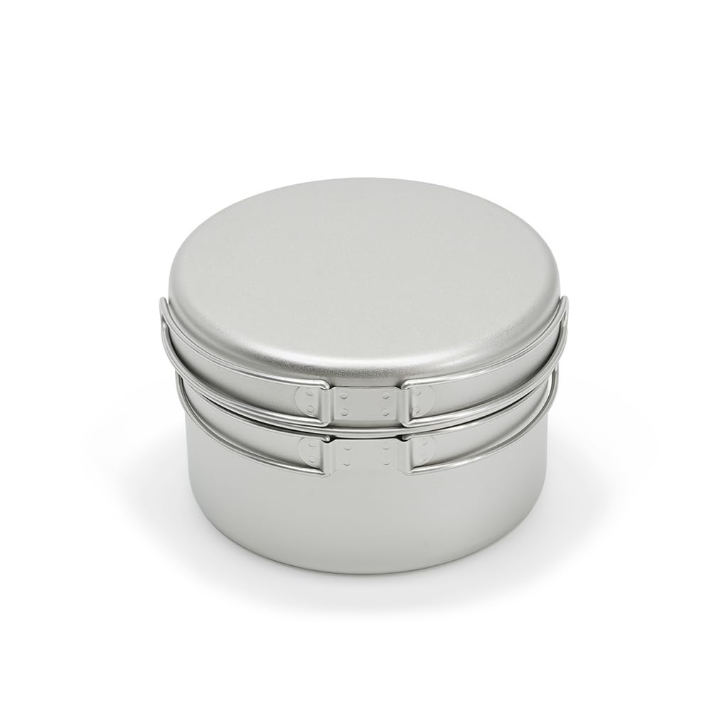 Титановая глубокая кастрюля из 4 предметов, набор для приготовления пищи, походов, скалолазания, предотвращения стихийных бедствий [Belmont] BM-094 (с чехлом)