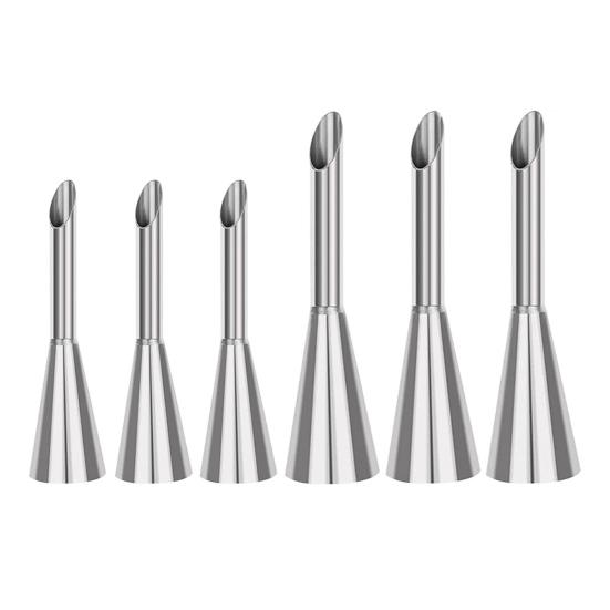 Набор кондитерских насадок из нержавеющей стали Легкие инструменты для украшения выпечки и глазури с 3 длинными насадками для эклеров Набор для украшения эклеров
