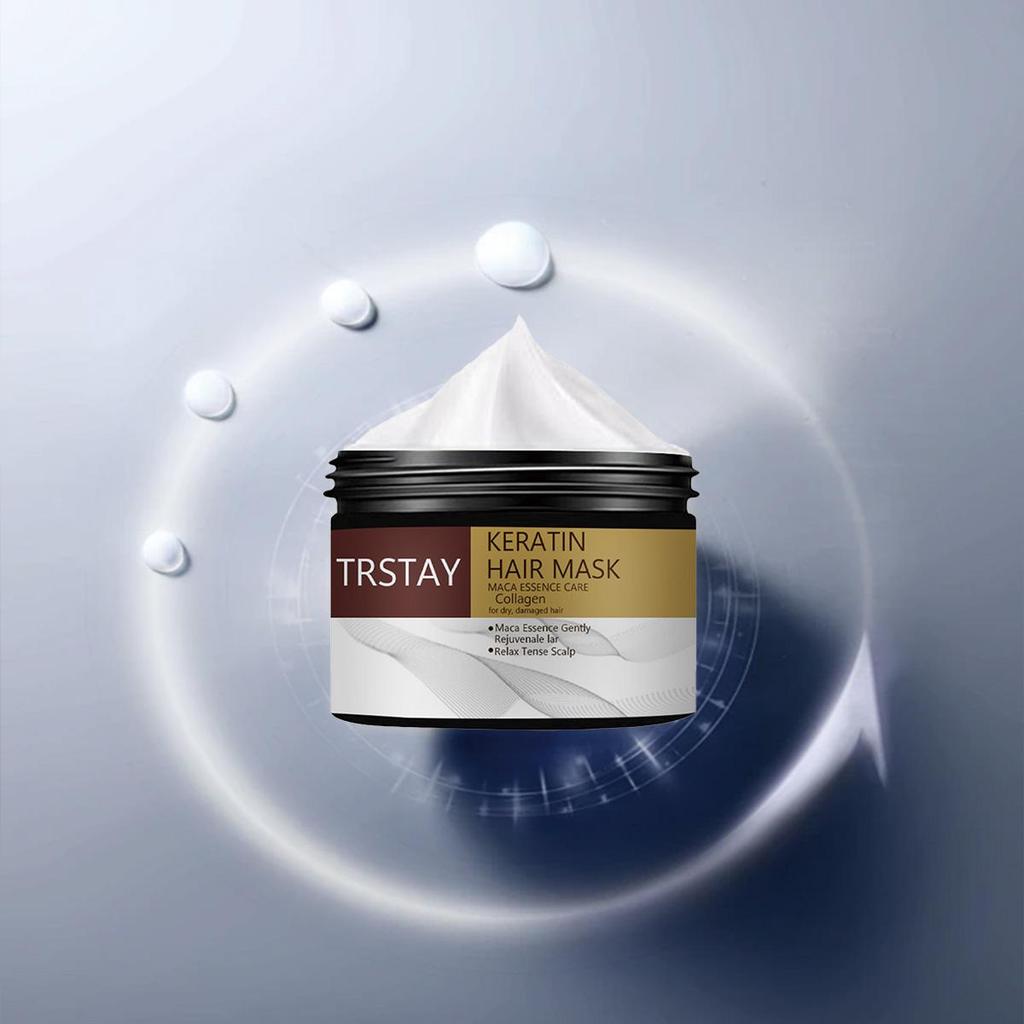 Кератиновая маска для ухода за волосами волшебным образом восстанавливает повреждения, делает волосы кудрявыми, блестящими, гладкими, выпрямленными Профессиональный уход за волосами, глубокое увлажнение и гладкость