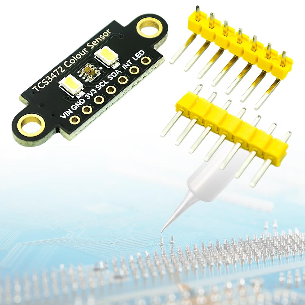 TCS34725 Color Sensor Recognition Module IIC RGB Color Detector Sensor Module 3.3V/5V Bright Light Sensor for Arduino STM32