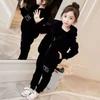 Winter Girls Tracksuit Autumn Toddler Teenager Clothes Tiger Velvet Jacket + Hoodie + Pant Children Kids 8 9 10 11 12 Year