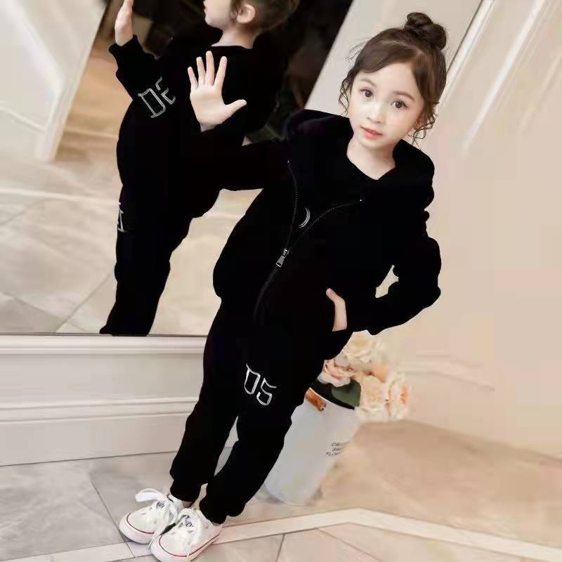 Winter Girls Tracksuit Autumn Toddler Teenager Clothes Tiger Velvet Jacket + Hoodie + Pant Children Kids 8 9 10 11 12 Year
