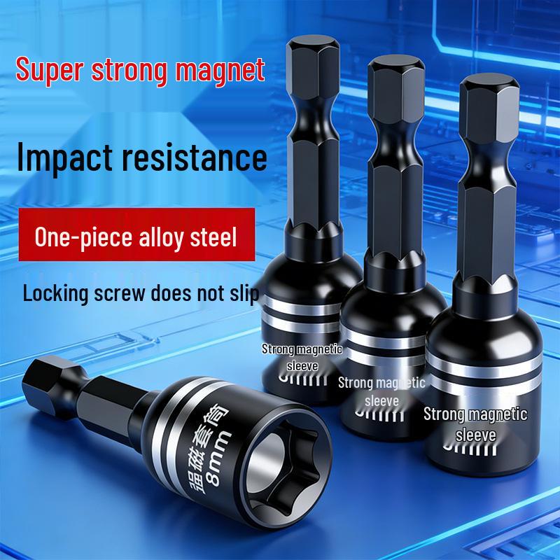 Magnetic Self-Drilling Screw Set with Socket and Drill Bit for Color Steel Tiles