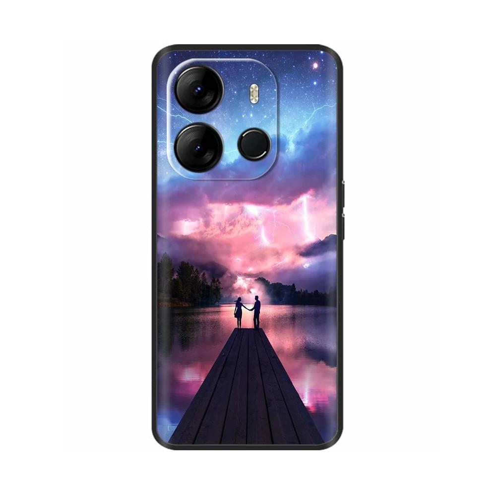 Для чехла Spark Go 2023 Мягкий черный силиконовый бампер-крышка Для Tecno Spark Go 2023 BF7n Чехол Capa Защитный чехол для мобильного телефона Etui