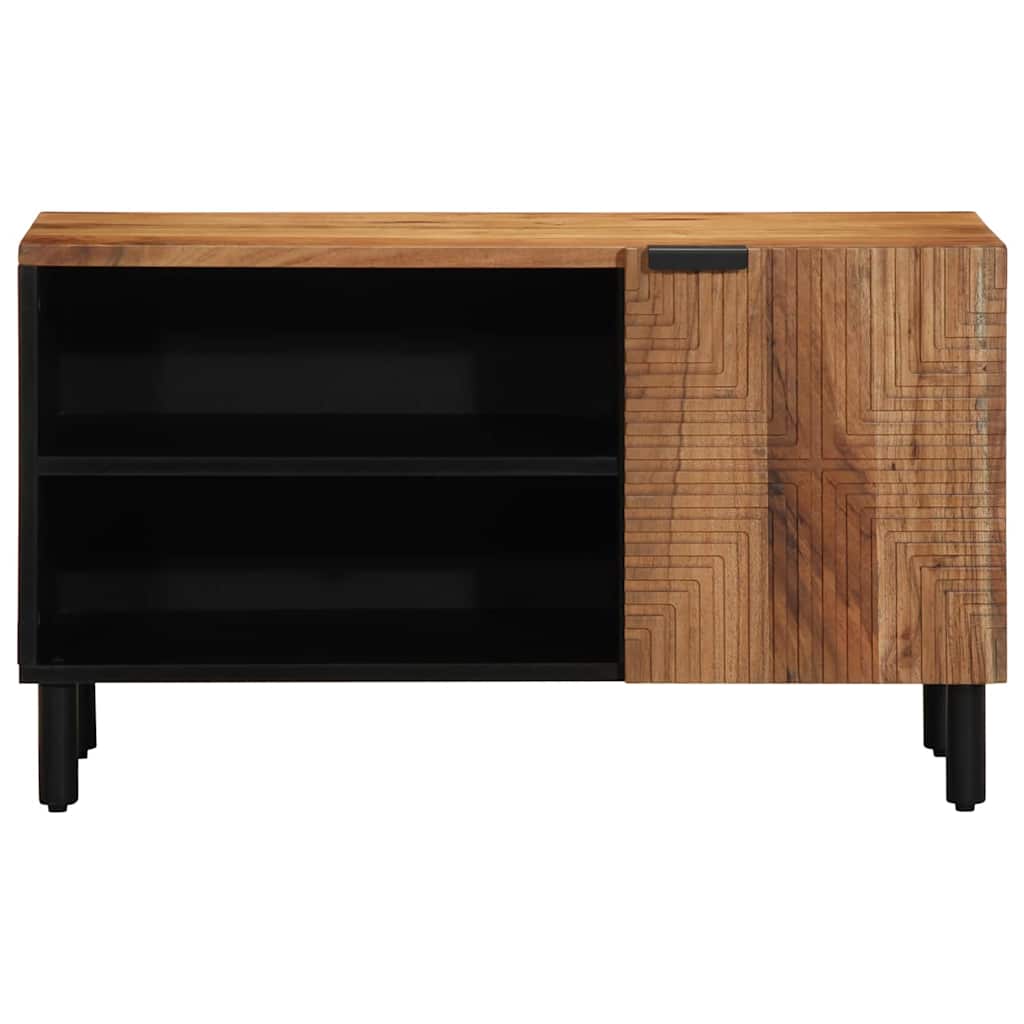 Wall Mounted TV Cabinet with Shelf Brown 80 x 33 x 46 cm Solid Mango Wood