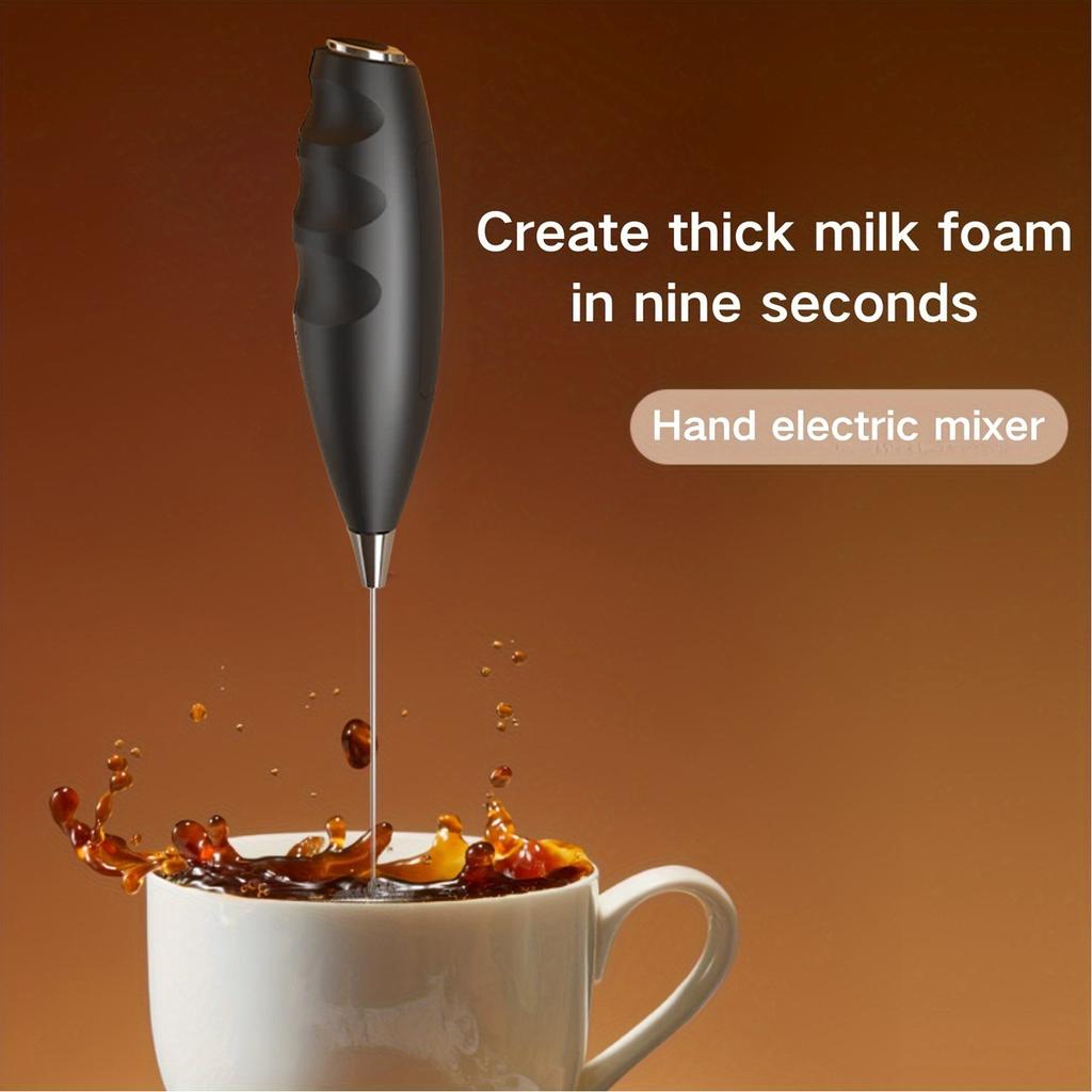 Многофункциональный беспроводной электрический ручной миксер с турбо-функцией 304 и эргономичной ручкой - Портативный электрический венчик, вспениватель молока