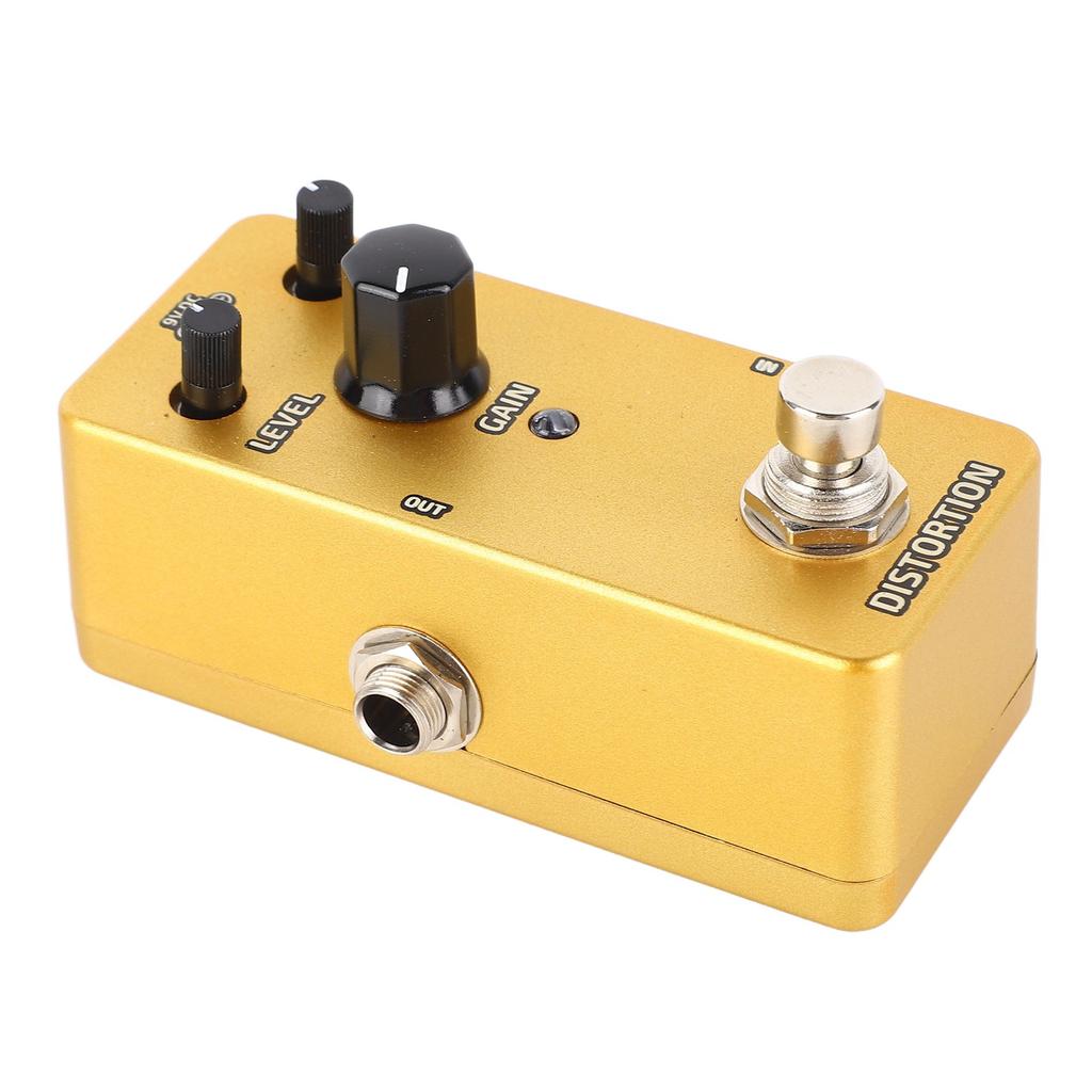 Electric Guitar Effects Pedal Single Block Mini Modulation Amplifier Simulation Pedal Golden Distortion