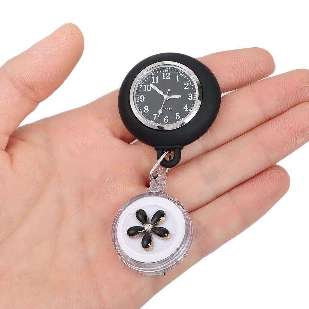 Мужской бейдж ID Больница Медицинский Стекло Доктор Карманные часы на клипсе Часы для медсестры Выдвижной
