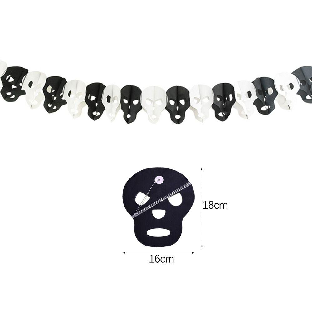 Ghost Ghost Paper Banner Bat Pumpkin Skull Pendant 7 Styles Halloween Paper Latte Art Scene Layout