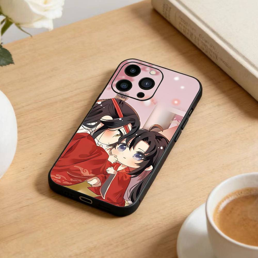 Чехол для телефона 'Грандмастер Демоническая Культивация' для iPhone 17, 16, 15, 14, 13, 12 Plus, Max, Мягкий Силиконовый Черный Чехол