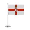 Drapeau De Bureau - Irlande Du Nord - 14 X 21 Cm - Polyester - Impression Recto/verso - Acier Inoxydable