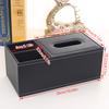 Faux Leather Rectangle Paper Holder Tissue Dispenser Storage Box Remote Control Storage Box Multi-Purpose Leather Tissue Box