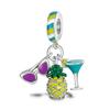 925 Silver Colorful Fruit Birthday Cake Milk Burger Chili Pendant Bead for DIY Women Bracelet Jewelry